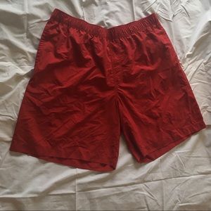 🌴3/$10 Columbia Red Swim Trunks Size L